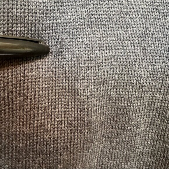 VINCE Wool Leather Moto Sweater Jacket Knit Asymmetrical Zip Funnel Minimalist - Picture 15 of 16